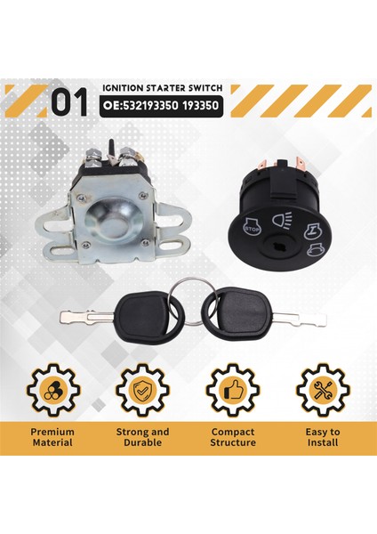 Traktör Çim Biçme Makinesi Kontak Anahtarı 532193350 193350 Honda Husqvarna Ayp Poulan Craftsman Mtd (Yurt Dışından) fırsatları