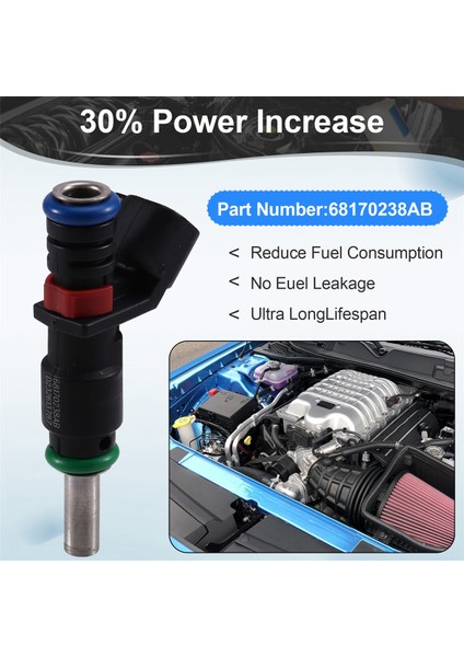 1pcs Otomatik Parçalar 68170238AB Yakıt Enjektörleri Dodge Jeep Için Uygun 6.2l 2015-2020 (Yurt Dışından) indirimleri