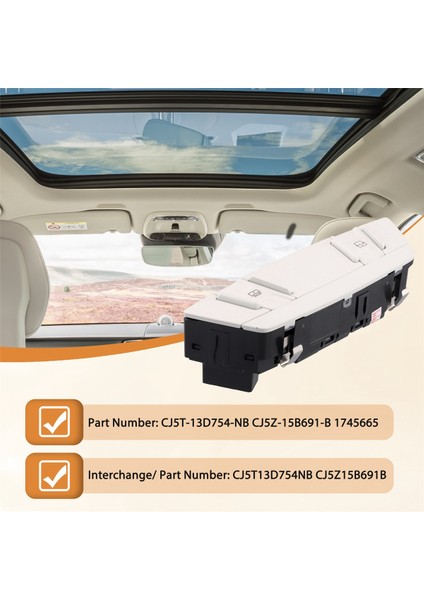 Araba Genel Konsolu 2 Düğme Sunroof Switch CJ5Z-15B691-B Ford Kuga Kaçış 2013-2019 CJ5T-13D754-NB CJ5Z15B691B (Yurt Dışından) indirimleri
