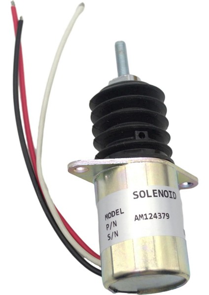 AM124379 12V Yakıt Kapatma John Deere Için Solenoid 415 455 445 430 Ön Biçme Çim ve Bahçe Traktörleri AM103337 AM124380 (Yurt Dışından)