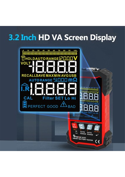 Tooltop IR500 Pil Dahili Direnç Test Cihazı 500Ω Elektromobili Için Kalibre Edilebilir Yüksek Hassasiyet (Yurt Dışından)