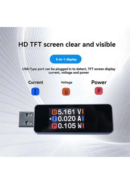 Itgz 3&#39;ü 1 Arada Voltaj Akım ve Güç Test Cihazı Metre 4-30V 0-3A 0-90W Hızlı Şarj Voltmetre Test Cihazı Type-C (Yurt Dışından) indirimleri