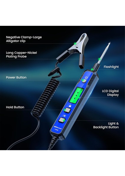 Otomotiv Test Işığı, 0.8V-100V Voltaj Güç Devre Probu Test Cihazı Buzzer Devre Test Cihazı, Çift Yönlü Voltaj Test Cihazı (Yurt Dışından) fırsatları