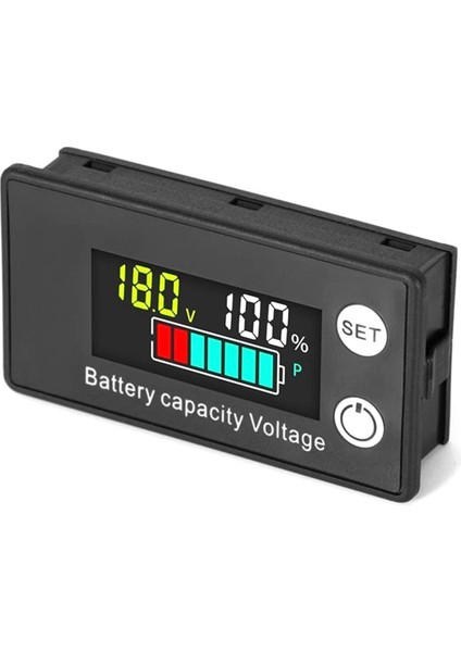 LCD Sıvı Kristal 8-100V Voltmetre Pil Araç Güç Algılama Dijital Lityum Pil Kapasite Ekran Modülü, C (Yurt Dışından)
