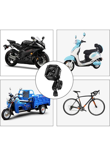 Motosiklet Lastik Basınç Monitörü Tpms Motosiklet Elektrikli Araç Lastik Basınç Monitör Algılama Sistemi Yüksek Hassasiyet (Yurt Dışından) fırsatları
