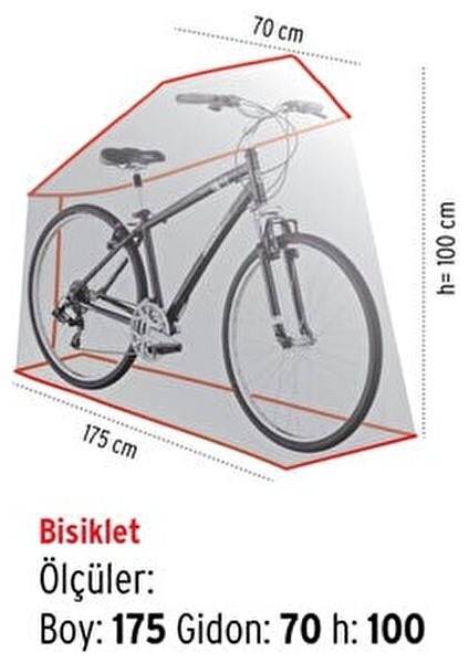 Bisiklet Koruma Örtüsü Polietilen Malzeme ile 175x70x100 cm Şeffaf Tasarım fırsatları