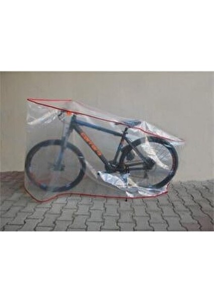 Bisiklet Koruma Örtüsü Polietilen Malzeme ile 175x70x100 cm Şeffaf Tasarım