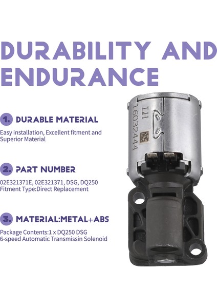 Vw Audi Otomatik Trans 6 Speed ​​DQ250 Dsg Şanzıman Solenoid N215/N216 02E321371E (Yurt Dışından) indirimleri