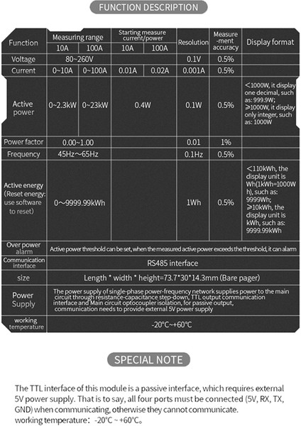 10A Pzem 004T 3.0 Wattmetre Kwh Metre Volt Amp Akım Test Modülü Arduino Ttl Için Dijital Çok Fonksiyon Ölçer (Yurt Dışından) modelleri