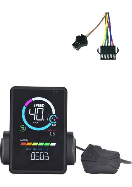 M7C-2 Elektrikli Bisiklet LCD Ekran Ölçer 24V 36V 48V 60V E Scooter Mountain Elektrik Bisikleti Için LCD Panel 5+2pin (Yurt Dışından) fiyatları