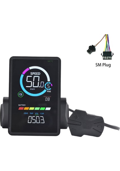 M7C-2 Elektrikli Bisiklet LCD Ekran Ölçer 24V 36V 48V 60V E Scooter Mountain Elektrik Bisikleti Için LCD Panel 5+2pin (Yurt Dışından) modelleri