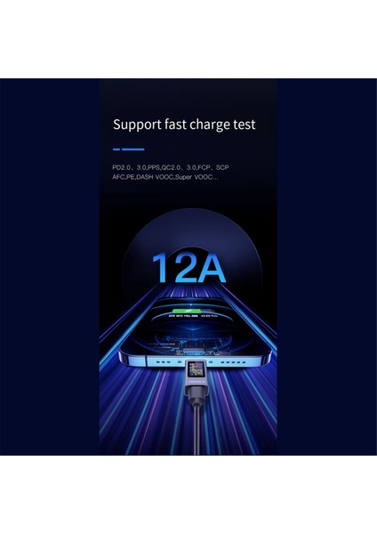 Kowsi Power Metre Çok Fonksiyonlu Dijital Ekran Dc Voltajı Ammetre Güç Ölçer Tip-C Şarj Test Cihazı (Yurt Dışından)