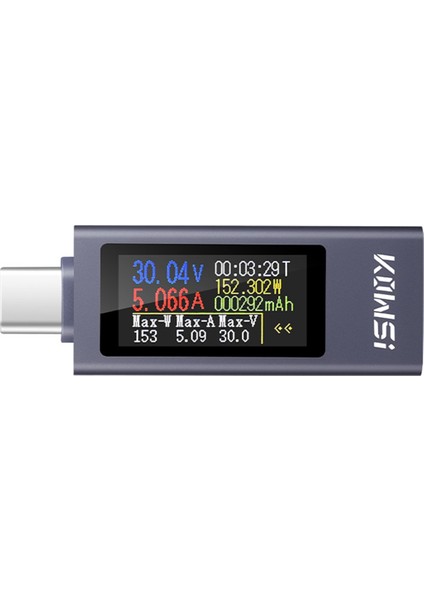 Kowsi Power Metre Çok Fonksiyonlu Dijital Ekran Dc Voltajı Ammetre Güç Ölçer Tip-C Şarj Test Cihazı (Yurt Dışından) fırsatları