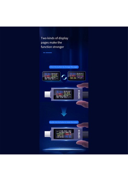 Kowsi Power Metre Çok Fonksiyonlu Dijital Ekran Dc Voltajı Ammetre Güç Ölçer Tip-C Şarj Test Cihazı (Yurt Dışından) indirimleri