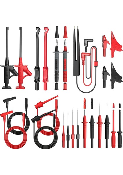 25PCS Multimetre Test Kuaftakları Kit, Değiştirilebilir Timsah Klipsleri, Tel Delici Problar, Timsah Klipsleri (Yurt Dışından)