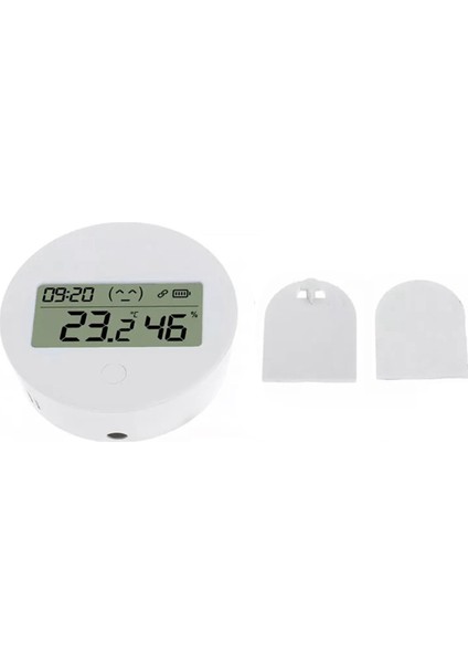 Akıllı Sıcaklık ve Nem Sensörü LCD Ekran Ekran Sıcaklık ve Nem Sensörü Sesli Asistan Uyumlu (Yurt Dışından)