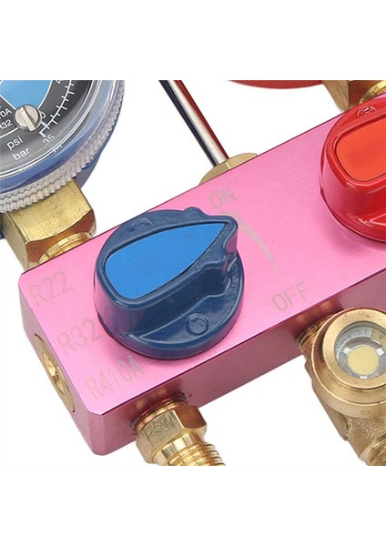 HS-M02 Soğutucu Diyagnostik Manifold Göstergesi G1/4 Durum Manometre Basınç Göstergesi Soğutma Aracı R22/32/R410A (Yurt Dışından) indirimleri
