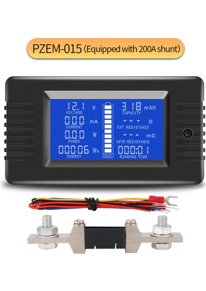 PZEM015 Dijital Dc 0-200V Voltaj Akımı, 200A Shunt Araç Pil Test Cihazı Voltaj Ölçer Monitörü 12V 24V 48V (Yurt Dışından) indirimleri