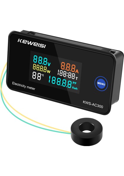 Keweisi, KWS-AC300 Dijital Voltmetre Ac 50-300V Voltaj 45-65Hz Güç Enerji Ölçer LED Wattmetre 0-100A Detektörü C (Yurt Dışından) modelleri