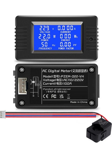 Ac 110V 100A LCD Ekran Açılış Ct Dijital Voltmetre Ampermetre Voltaj Akım Test Cihazı Güç Enerji Frekansı (Yurt Dışından) fiyatları