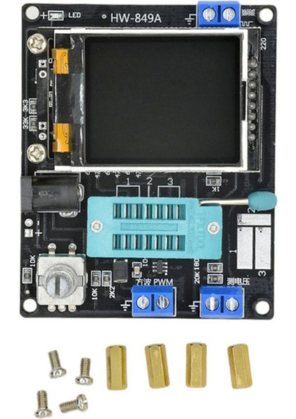 GM328A Transistör Test Cihazı Diyot Kapasitans Esr Voltaj Frekans Ölçer Pwm Kare Dalga Sinyal Jeneratör Lehimleme (Yurt Dışından)