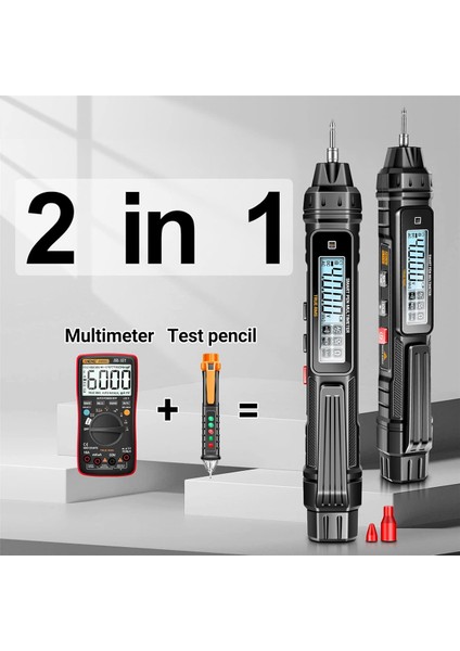 Aneng A3005 Dijital Multimetre 4000COUNT Ac/dc Voltaj Test Cihazı, Profesyonel Akım Ölçer, Taşınabilir Temassız Voltmetre Sensörü (Yurt Dışından) fiyatları