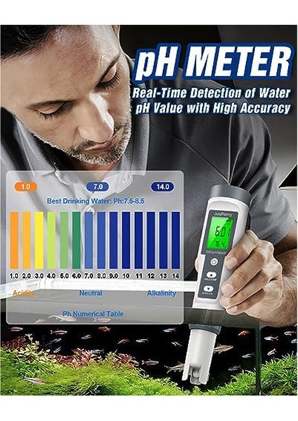 Tds/ph/sıcaklık Ph Su Ölçer, 0.01 Yüksek Hassas Su Kalitesi Atc, Ph Tdswater Test Cihazı (Yurt Dışından) fiyatları