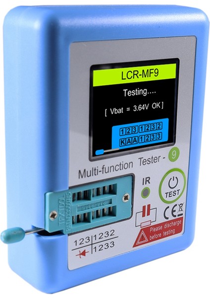 Transistör Test Cihazı Diyot Triot Kapasitans Direnç Ölçer 1.8 Inç Lcr Metre Npn Pnp Mosfet Tester Tft Grafik Ekran (Yurt Dışından)