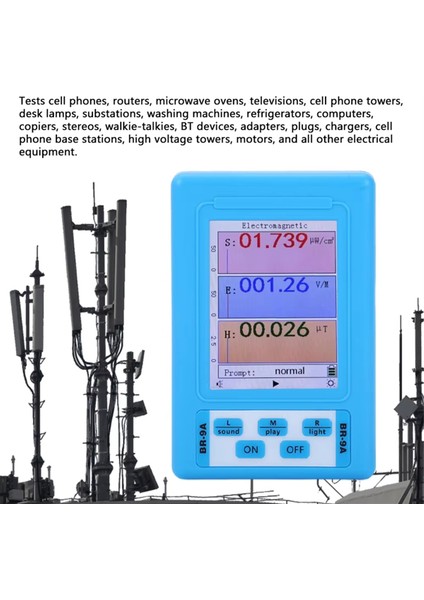 BR-9A Taşınabilir Elektromanyetik Radyasyon Dedektörü Emf Ölçüm Aleti Yüksek Doğruluk Radyasyon Dozimetre Monitörü (Yurt Dışından) fiyatları