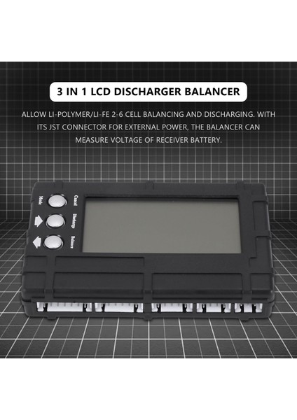 3 Arada 1 LCD Rc Bataryalı Basarlayıcı Dengeleyici Metre Test Cihazı 2-6s Lıpo Lı-Fe Pil Voltaj Ölçer (Yurt Dışından) fiyatları