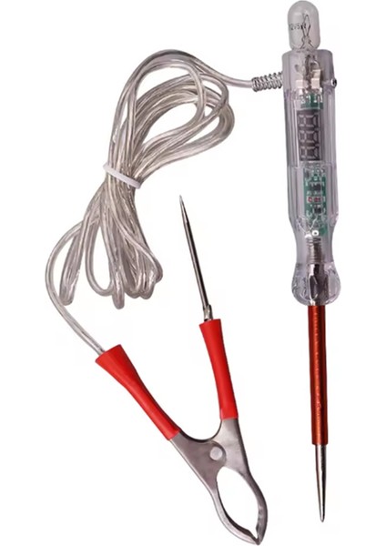 Araba Kamyonu Voltaj Devre Test Cihazı Dijital Ekran Uzun Prob Test Kalemi Ampul Ampul Otomotiv Onarım Teşhis Araçları (Yurt Dışından)