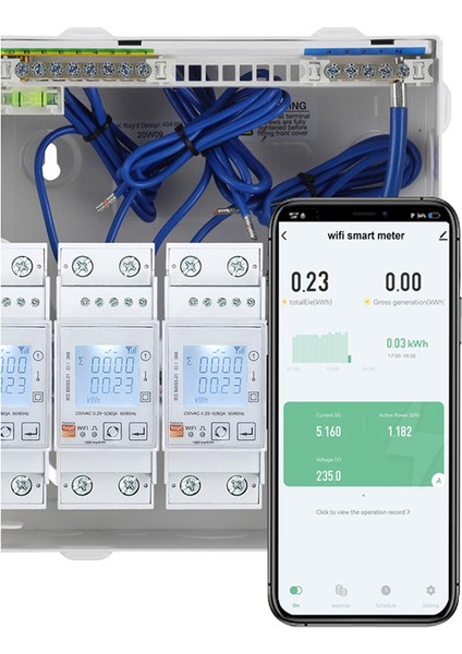 Tuya Wifi Çift Yönlü Enerji Ölçer Tek Faz 80A Kwh Güç Monitörü Wattmetre Voltmetre Ampermetre 110 240VAC (Yurt Dışından) fiyatları