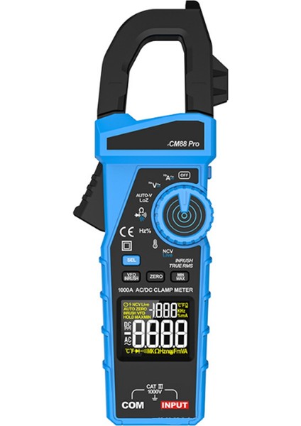 1000A True Rms Dijital Kelepçe Ölçer 1000V Ac Dc Otomatik Voltaj Tanıma Ncv Amperimetrica Kapasitans Temp Ohm Hz Test Cihazı (Yurt Dışından)