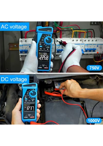 1000A True Rms Dijital Kelepçe Ölçer 1000V Ac Dc Otomatik Voltaj Tanıma Ncv Amperimetrica Kapasitans Temp Ohm Hz Test Cihazı (Yurt Dışından) fiyatları