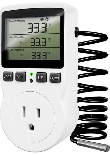 Dijital Sıcaklık Denetleyici Çıkışı, 120V Elektrik Termostat Çıkış Fişi 110V Sürüngen Terrarium Sera Abd Fişi Için (Yurt Dışından)