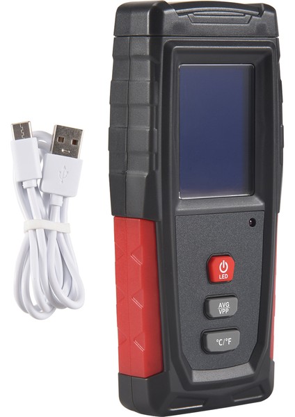 Emf Metre USB Şarj Edilebilir, Elektromanyetik Alan Için Radyasyon Dedektörü ve Ev Aletleri Için Sıcaklık Hassas (Yurt Dışından)