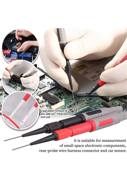 23 Pcs Multimetre Kurşunları Kit, Profesyonel ve Yükseltilmiş Test Kurşunları Multimetre Probları, Timsah Klipsleri, Test Kancası (Yurt Dışından) fırsatları