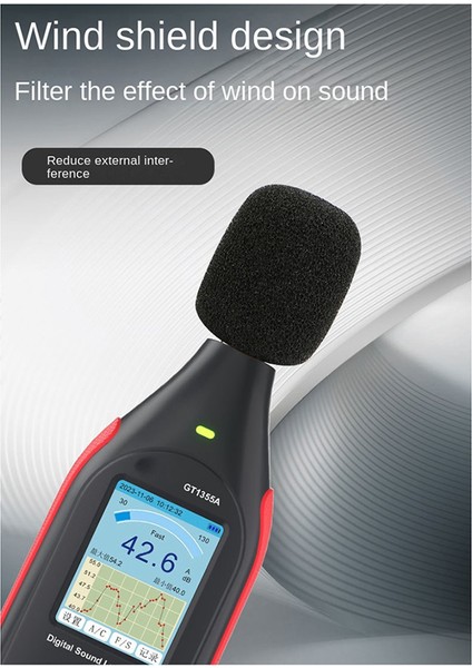 Kondenser Mikrofonlu Dijital Gürültü Ölçer Dijital Ses Seviyesi Metre Gürültü Test Cihazı Ses Dedektörü Yedi Monitör (Yurt Dışından) modelleri