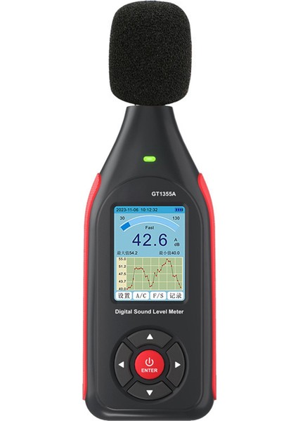 Kondenser Mikrofonlu Dijital Gürültü Ölçer Dijital Ses Seviyesi Metre Gürültü Test Cihazı Ses Dedektörü Yedi Monitör (Yurt Dışından) indirimleri