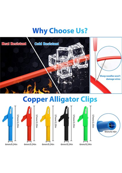 25 Adet Otomotiv Test Kurşun Kiti, Arka Prob Timsah Klipsi, Timsah Klipsi 4mm Muz Fiş Test Probu Arka Prob (Yurt Dışından) modelleri