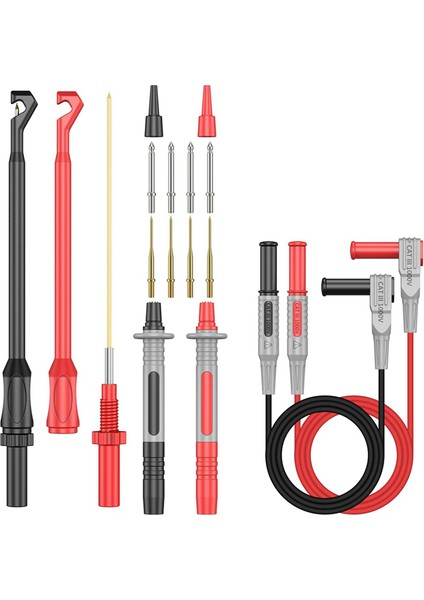 Multimetre Testi Kurşunları Kiti, Hassas Keskin Prob Testi Gold-Kaplama Prob Kurşunları, Muz Testi Kurşun Prob Klip (Yurt Dışından)