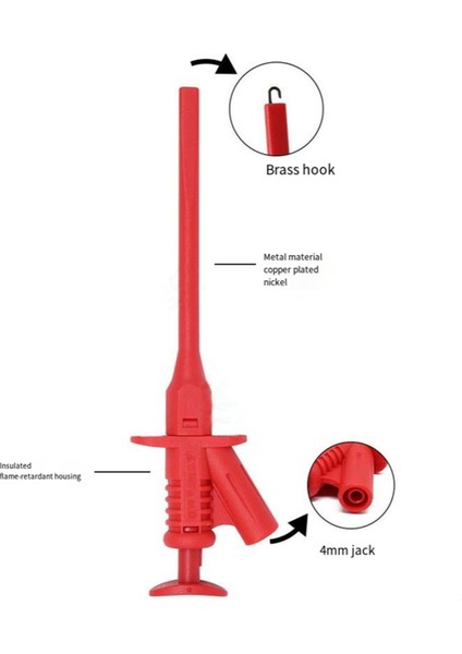 2 Pcs Izolasyon Patlandırma Probu Otomatik Tamir Multimetre Test Klipsi Aracı Yay Yükli Kurşunlar 4mm Fişini Bağlayabilir (Yurt Dışından) fırsatları