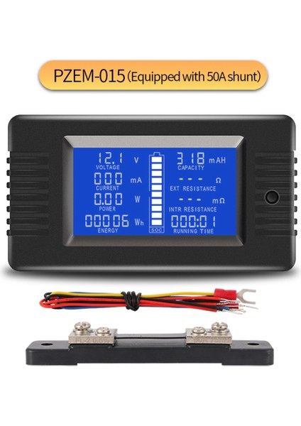 PZEM015 Dijital Dc 0-200V Voltaj Akımı, 50A Şant Araç Pil Test Cihazı Voltaj Ölçer Monitörü 12V 24V 48V (Yurt Dışından) fiyatları