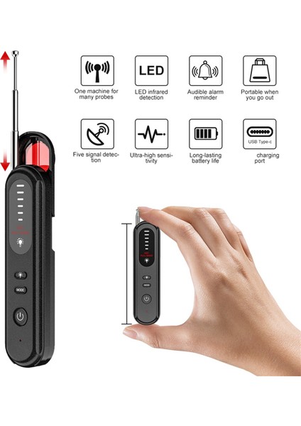 T01 Kablosuz Dedektör Taşınabilir Yükseltilmiş Modeller Önleyici Önleme Önleyici Gps Araç Konumlandırma Sinyal Dedektörü (Yurt Dışından) indirimleri