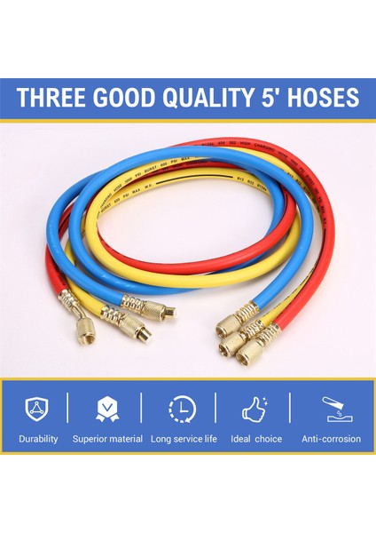 Ac Gösterler R134A R12 R22 R502 3 Yolu Otomotiv Ac Gösterge Antishock Göstergeleri Hortumlar Bağlayıcılar Adaptör Deliren Musluk Freon Kiti (Yurt Dışından) indirimleri