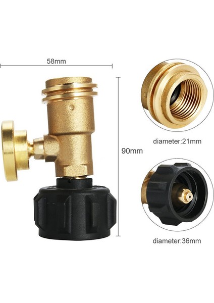 Propan Tank Gösterge Seviye Göstergesi, Sızıntı Dedektörü Gaz Basınç Ölçer, Tüm Silindirler Için Evrensel, Katı Pirinç (2 Pack) (Yurt Dışından) fiyatları