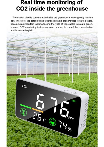Mahsul Odası Için Sıcaklık ve Nem Monitörü ile 3&#39;ü 1 Arada Taşınabilir Karbondioksit Dedektörü Hava Kalitesi Dedektörü, Ofis Için Hava Kalitesi Dedektörü (Yurt Dışından) fırsatları