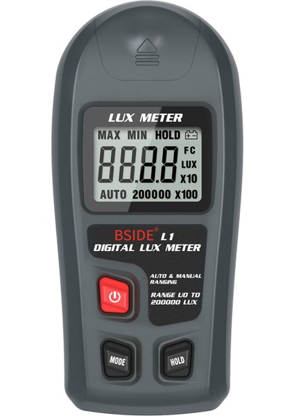 Bside L1 Lux Metre Dijital Illuminometre 0-200.000 LCD Cep Işık Ölümü Lux/fc Tedbir Test Cihazı Sensörü Fotometre Luxmeter (Yurt Dışından)