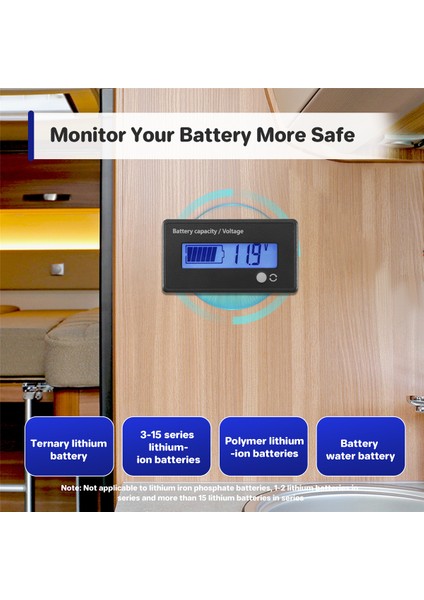 Pil Metre Pil Kapasite Voltaj Monitörü, Dc 12/24/36/48/60/72/84V Pil Kapasite Voltaj Göstergesi (Yurt Dışından) indirimleri