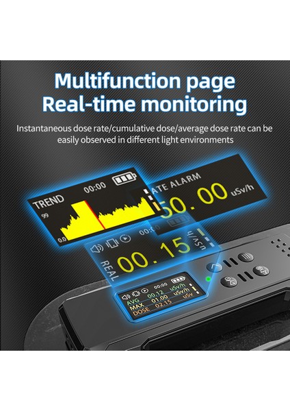 Nükleer Radyasyon Dedektörü Geiger Counter x Γ Β Ray Kişisel Radyasyon Monitörü Ses/flaş/titreşim Alarm-Black (Yurt Dışından) indirimleri
